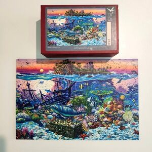 Mosaic Puzzles The Coral Reef Wil Cormier 250 Piece Wooden Jigsaw Puzzle Ocean